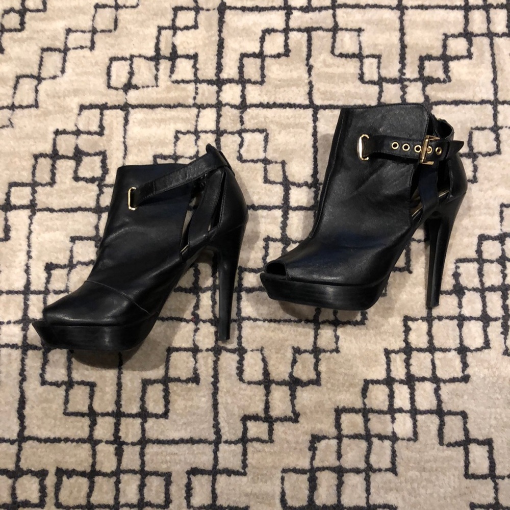 Platform Open Toe Booties - image 1